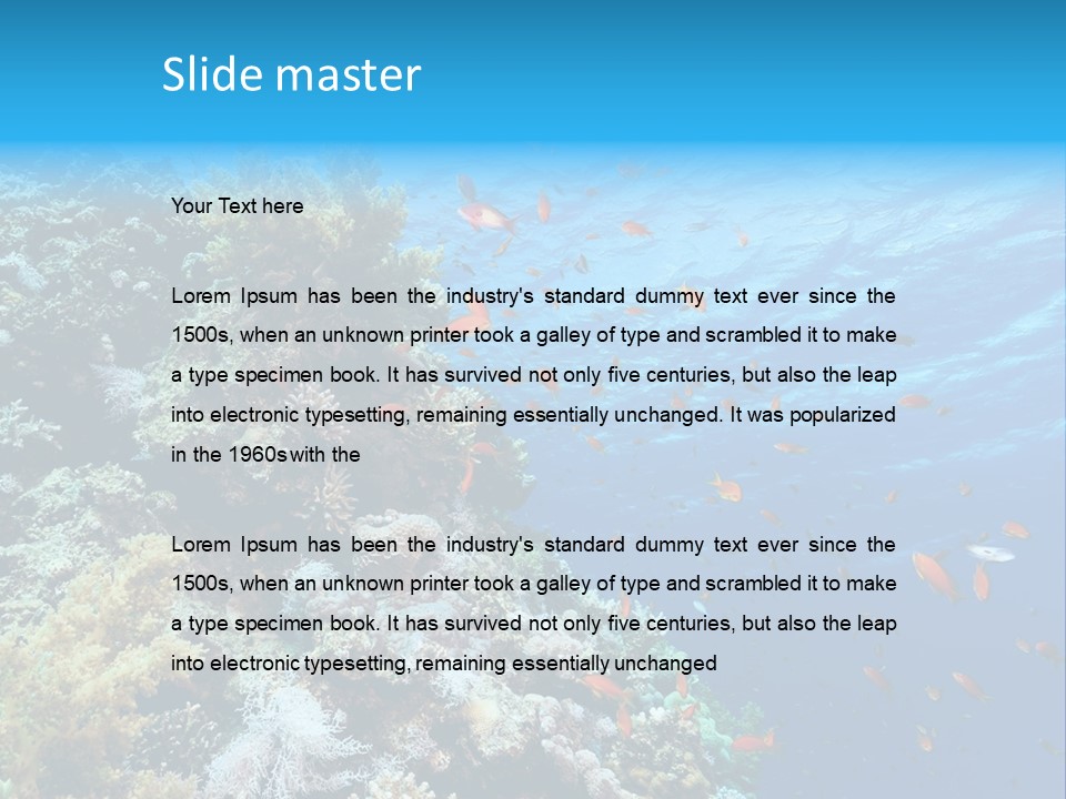 Scuba Diving Sinai Ocean PowerPoint Template