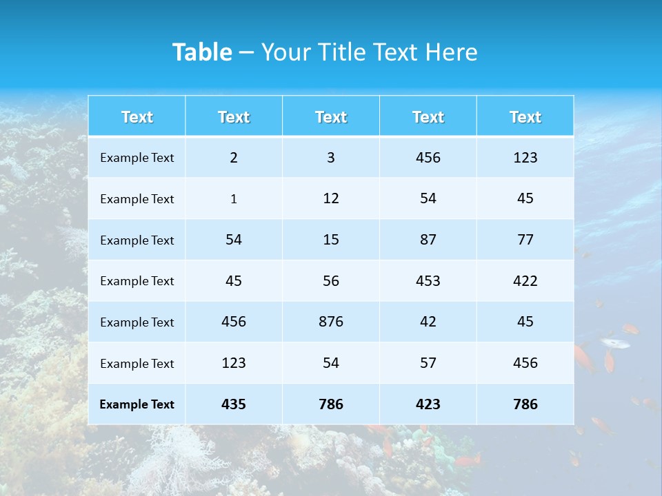 Scuba Diving Sinai Ocean PowerPoint Template