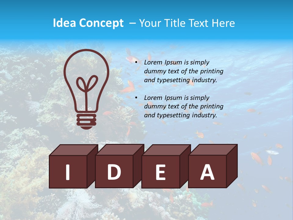 Scuba Diving Sinai Ocean PowerPoint Template