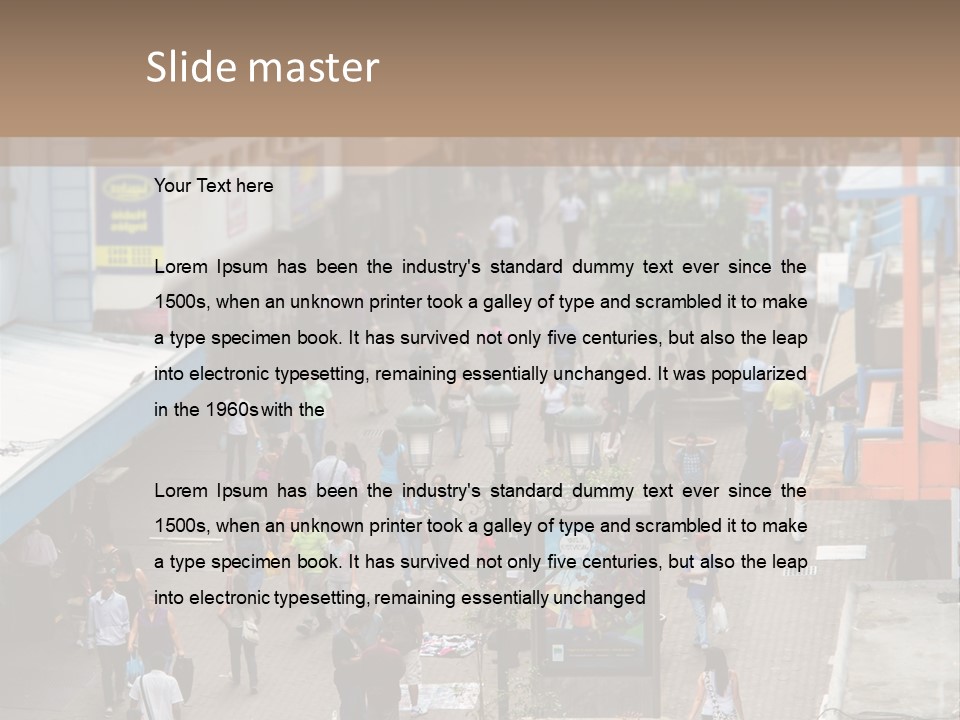 City Avenida Central Costa Rica PowerPoint Template