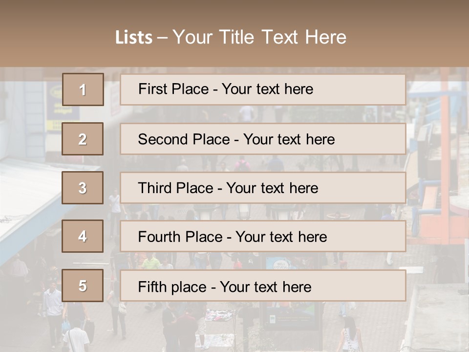 City Avenida Central Costa Rica PowerPoint Template