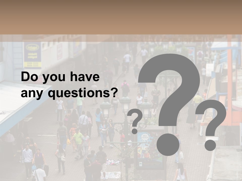 City Avenida Central Costa Rica PowerPoint Template