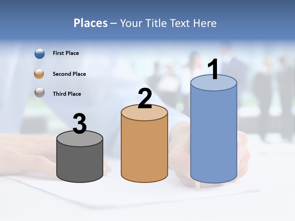 Management Text Hand PowerPoint Template