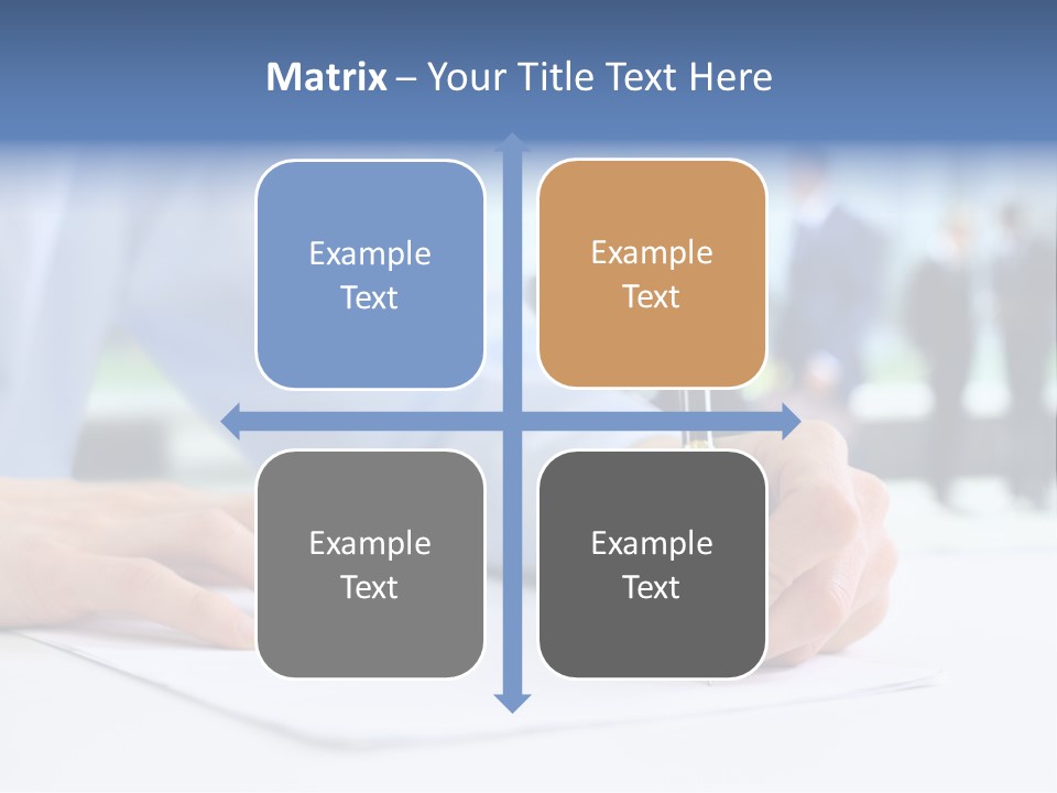 Management Text Hand PowerPoint Template