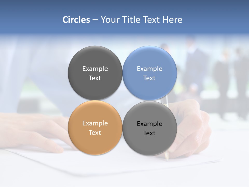Management Text Hand PowerPoint Template