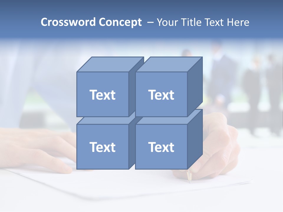 Management Text Hand PowerPoint Template