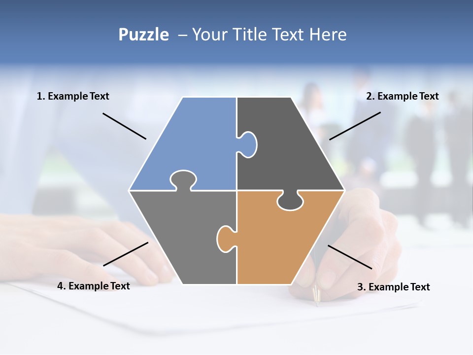 Management Text Hand PowerPoint Template