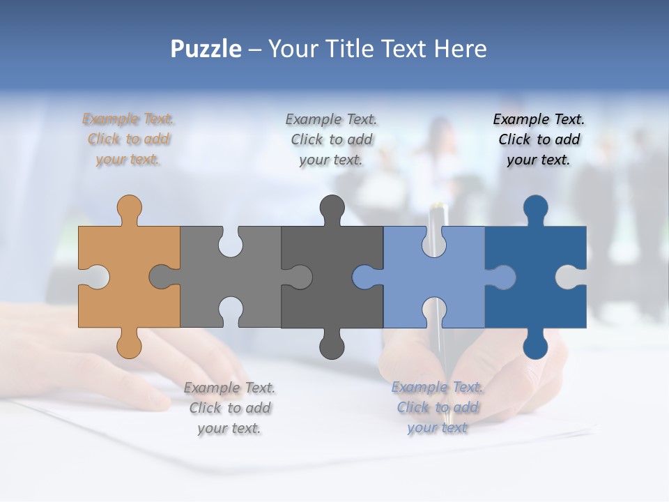 Management Text Hand PowerPoint Template