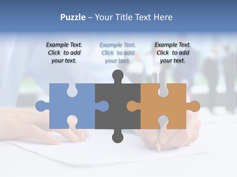 Management Text Hand PowerPoint Template