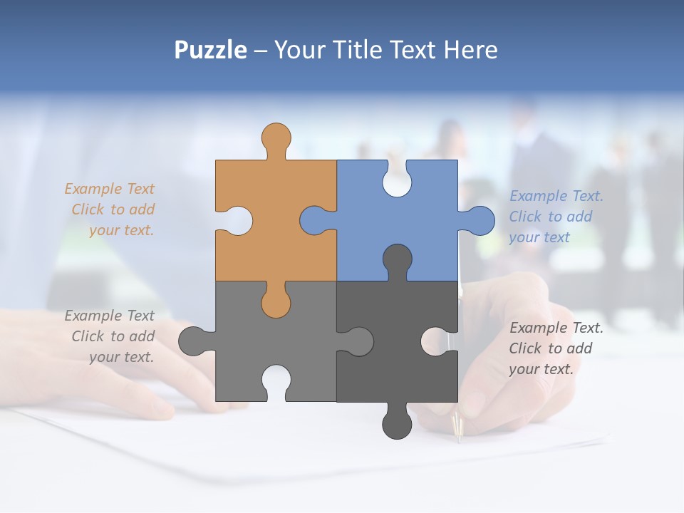 Management Text Hand PowerPoint Template