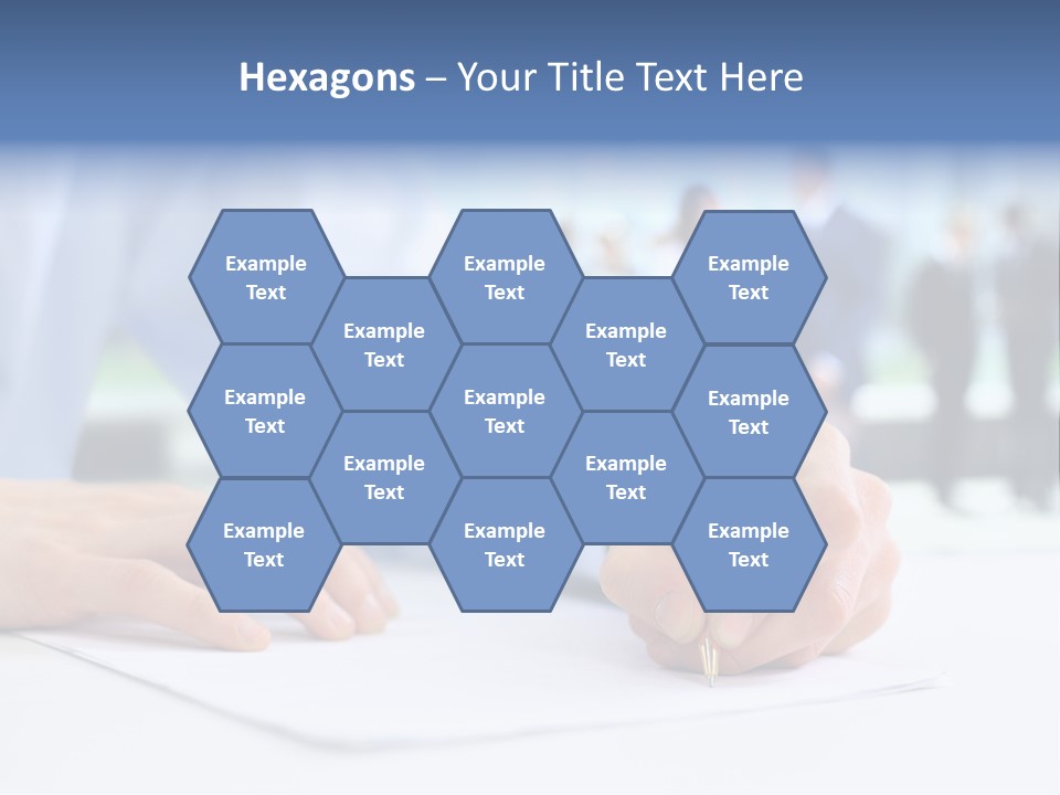 Management Text Hand PowerPoint Template