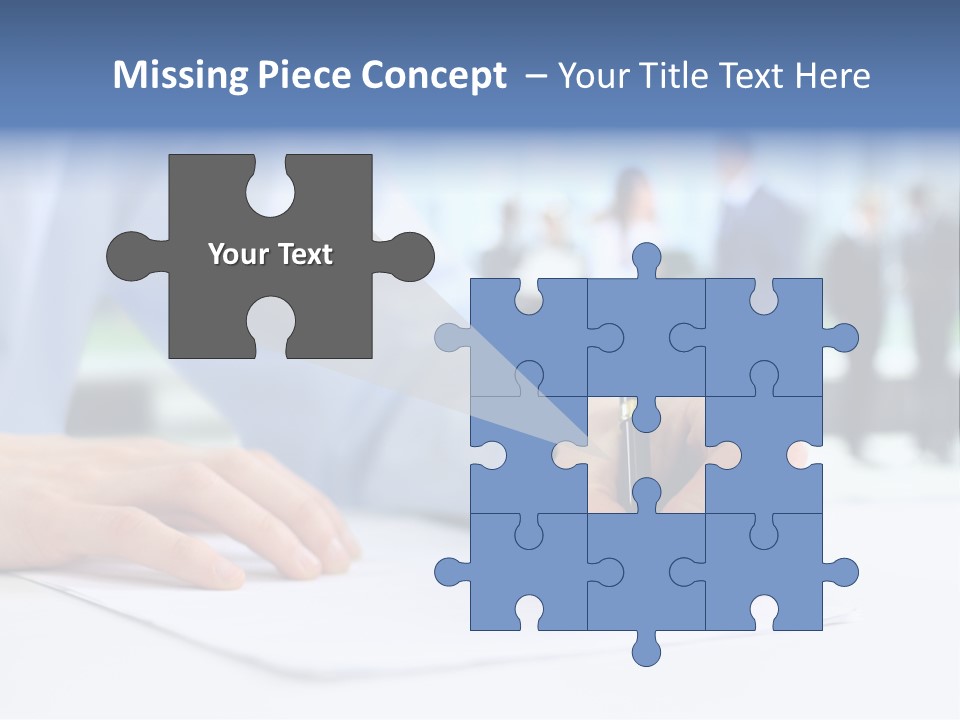 Management Text Hand PowerPoint Template