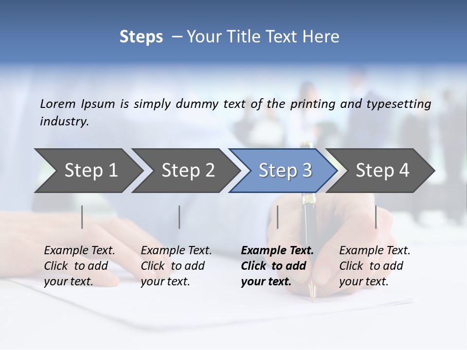 Management Text Hand PowerPoint Template