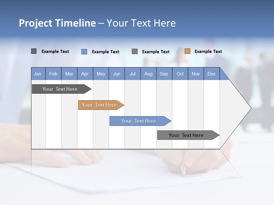 Management Text Hand PowerPoint Template