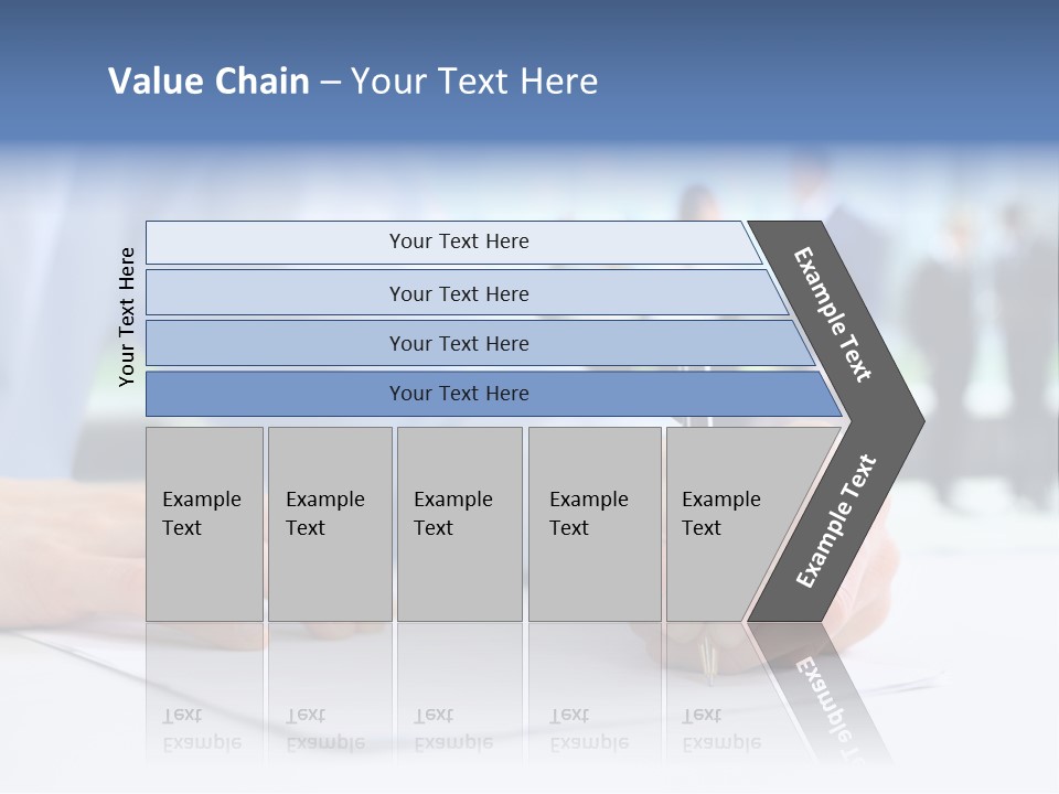 Management Text Hand PowerPoint Template
