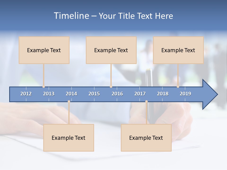Management Text Hand PowerPoint Template
