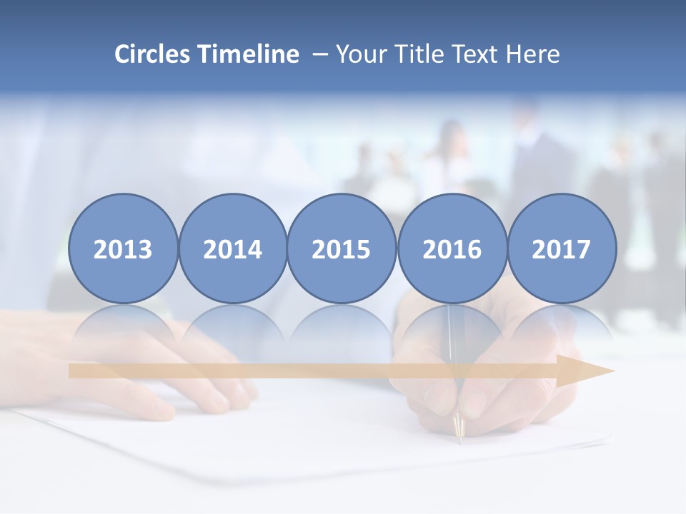 Management Text Hand PowerPoint Template