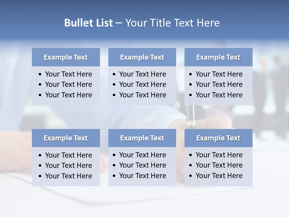 Management Text Hand PowerPoint Template