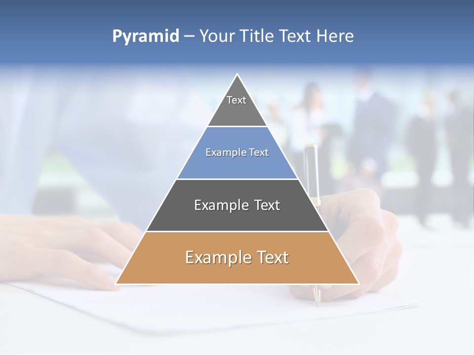 Management Text Hand PowerPoint Template