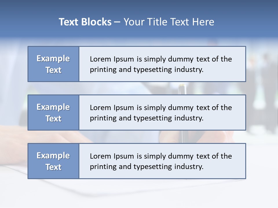 Management Text Hand PowerPoint Template
