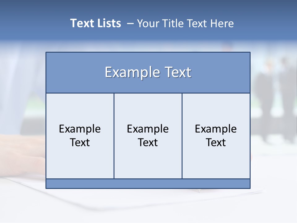 Management Text Hand PowerPoint Template
