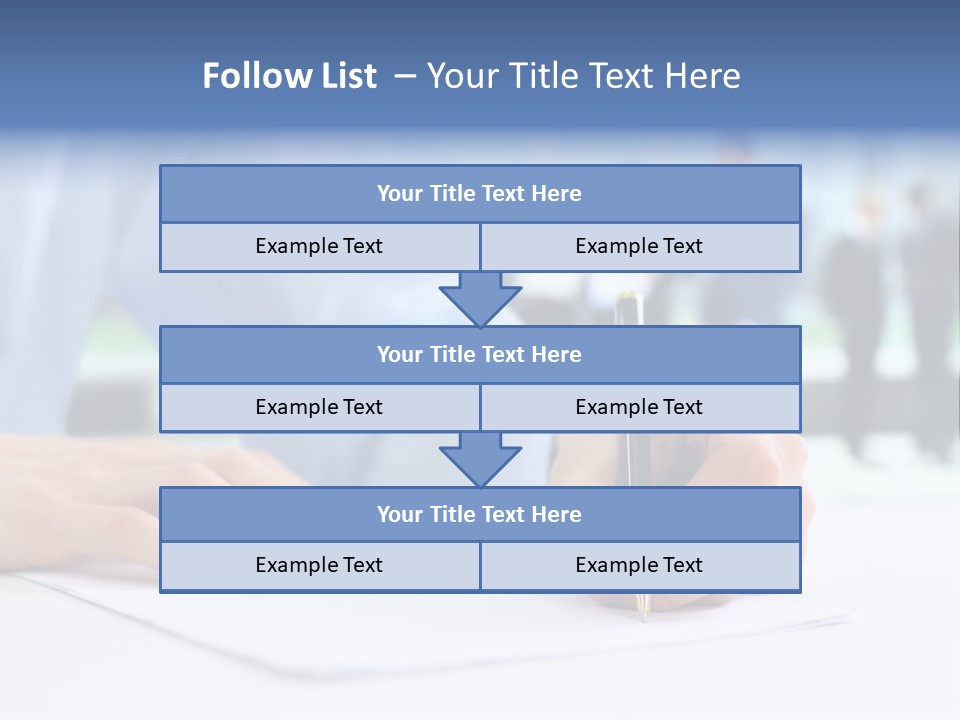 Management Text Hand PowerPoint Template