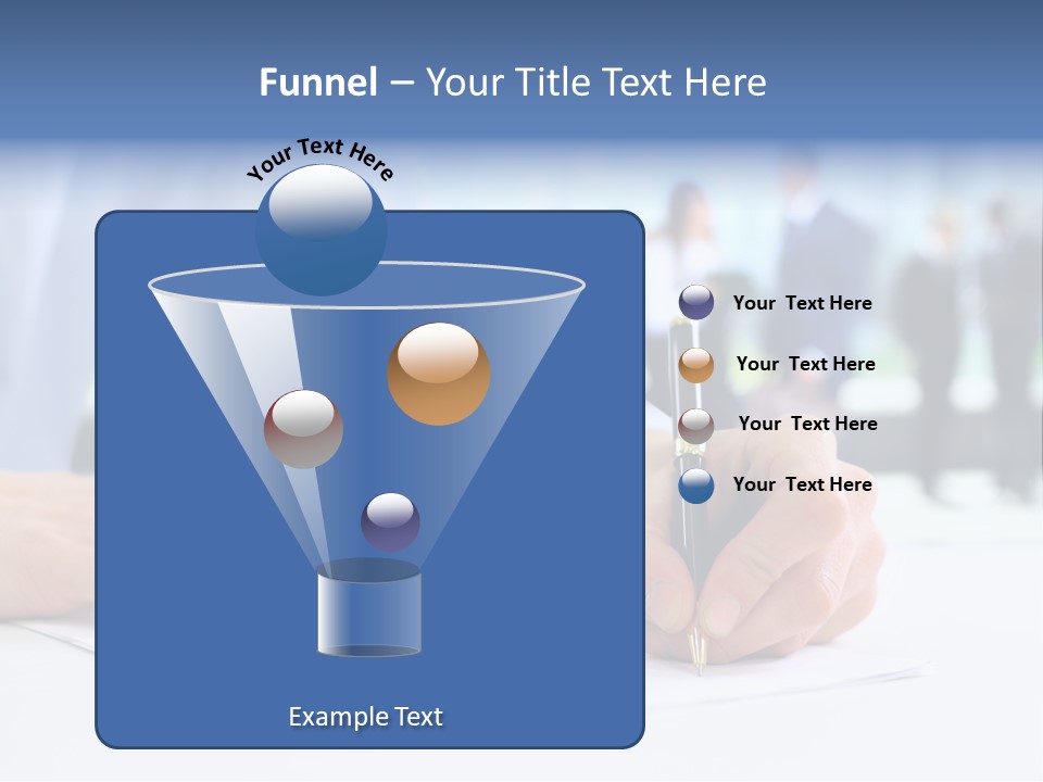Management Text Hand PowerPoint Template