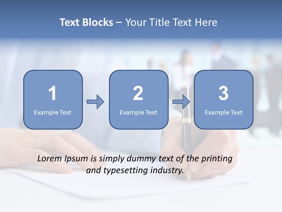 Management Text Hand PowerPoint Template
