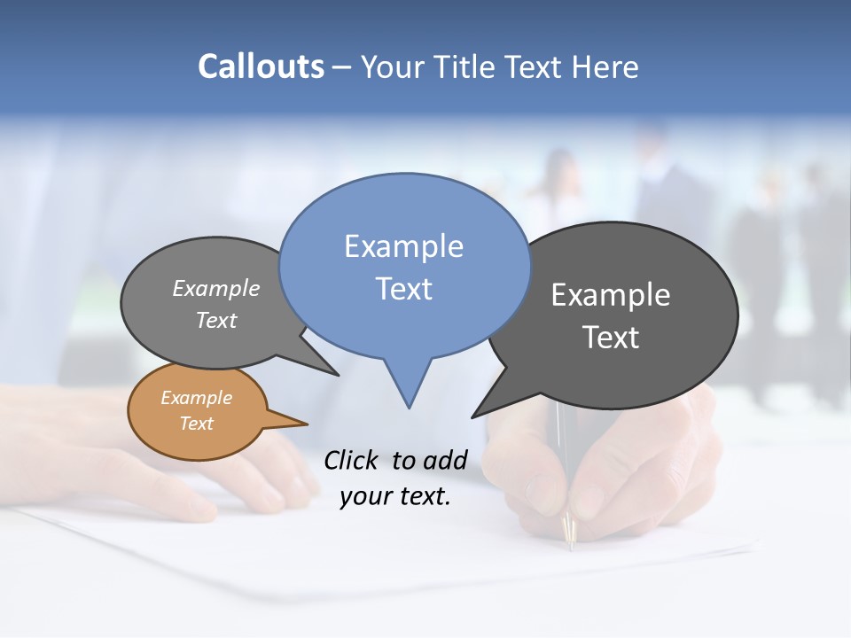 Management Text Hand PowerPoint Template