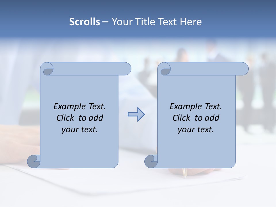 Management Text Hand PowerPoint Template