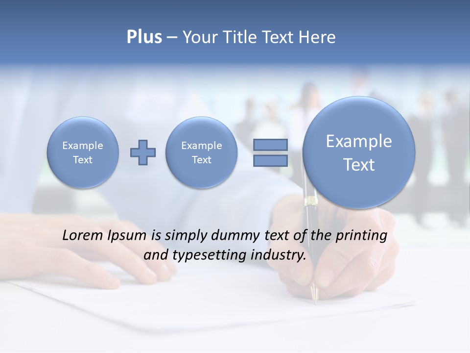 Management Text Hand PowerPoint Template