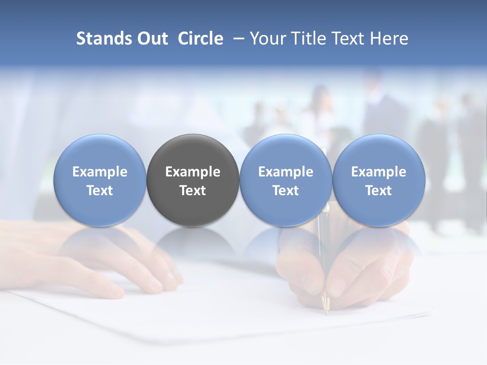 Management Text Hand PowerPoint Template