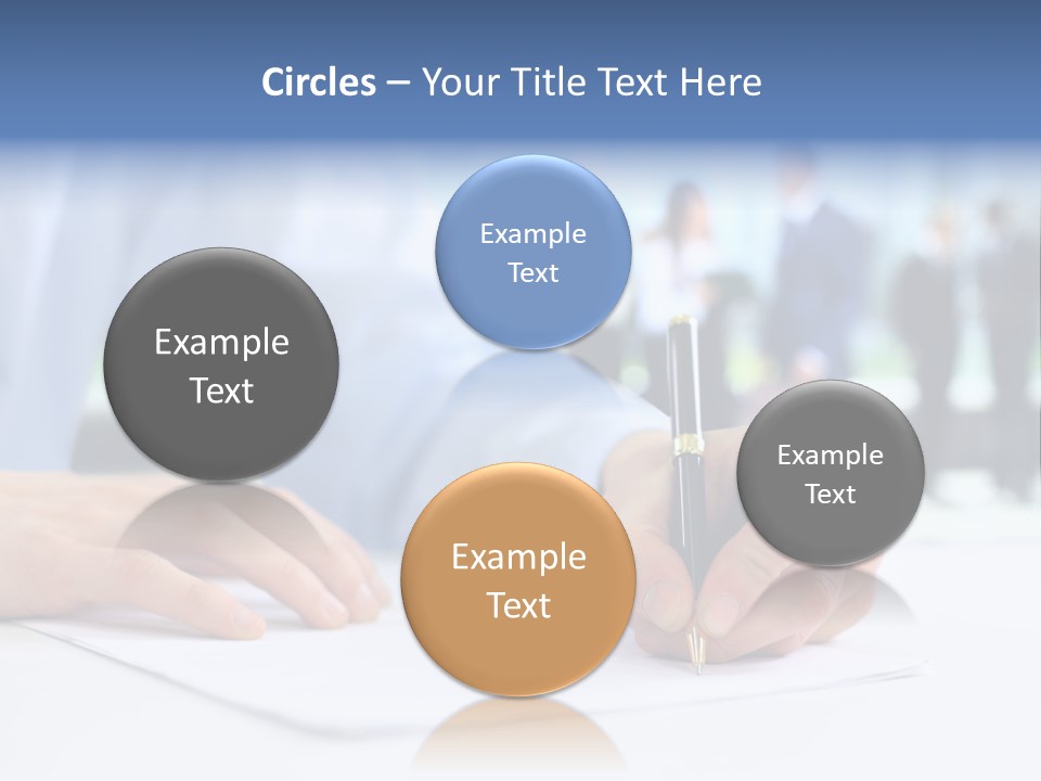 Management Text Hand PowerPoint Template