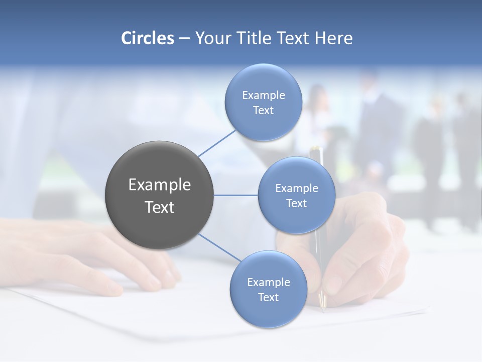Management Text Hand PowerPoint Template