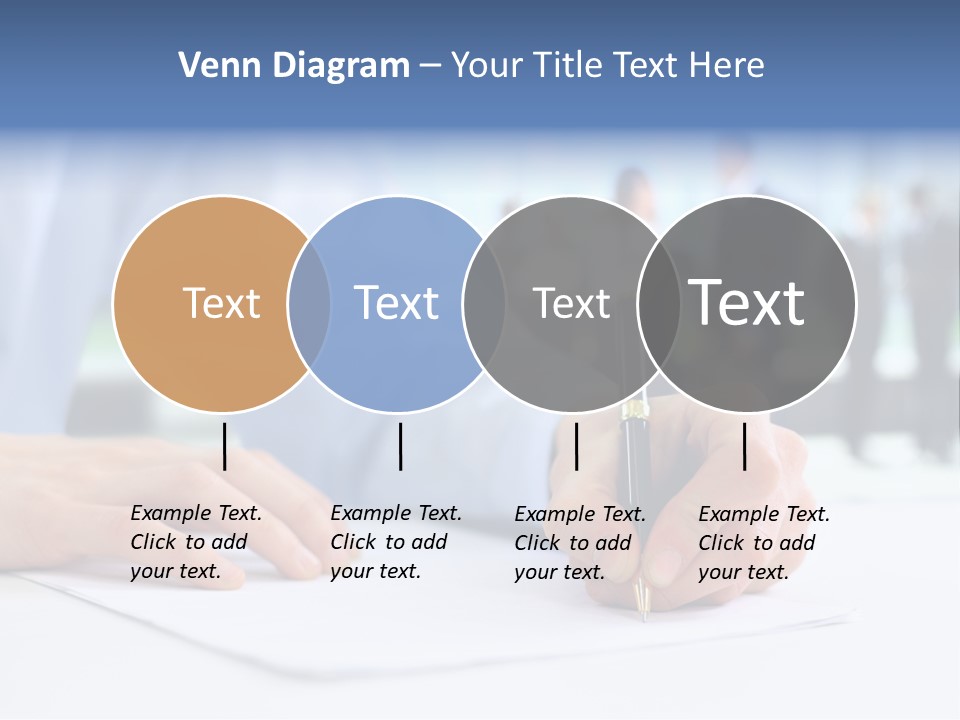 Management Text Hand PowerPoint Template