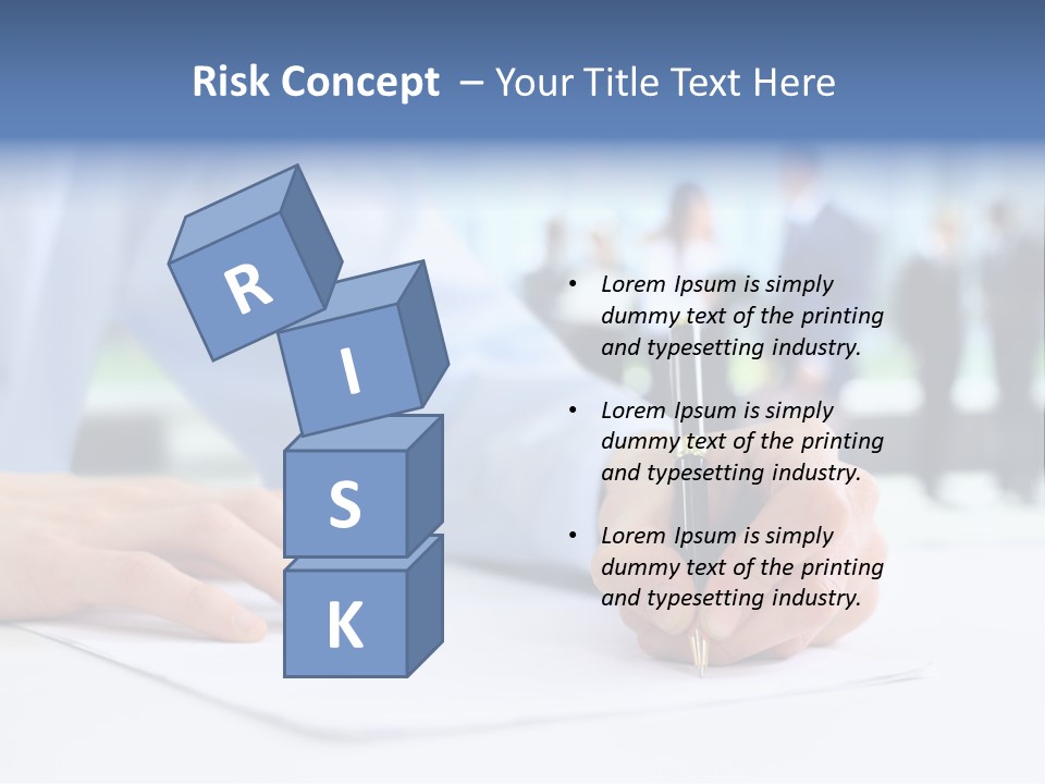 Management Text Hand PowerPoint Template