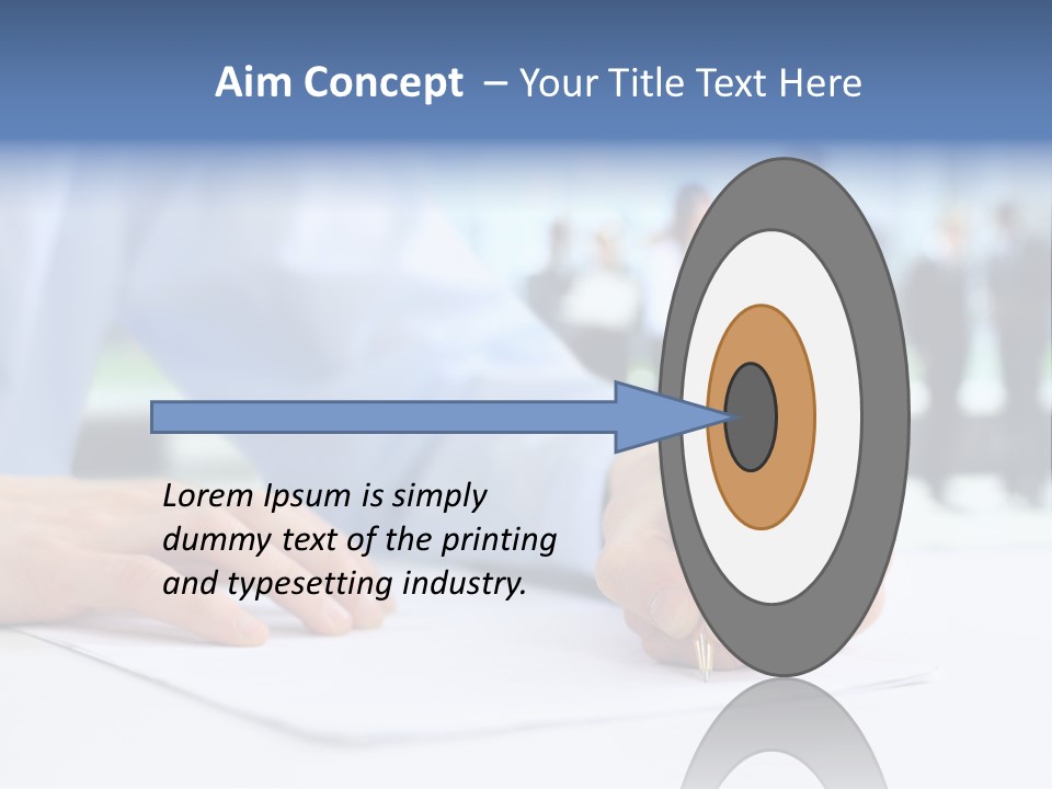 Management Text Hand PowerPoint Template