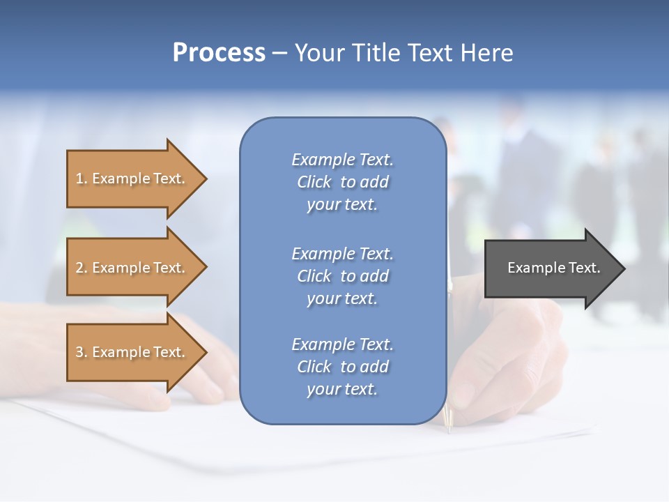 Management Text Hand PowerPoint Template