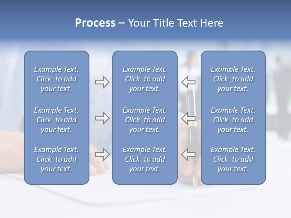 Management Text Hand PowerPoint Template