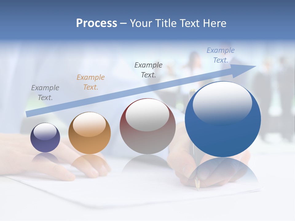 Management Text Hand PowerPoint Template