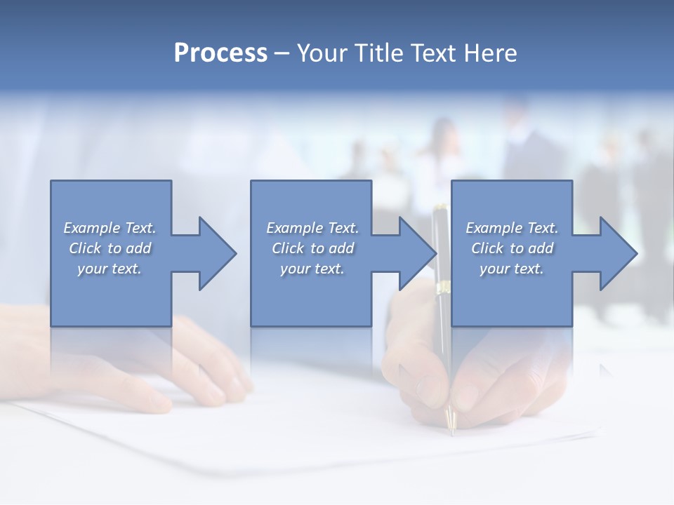 Management Text Hand PowerPoint Template