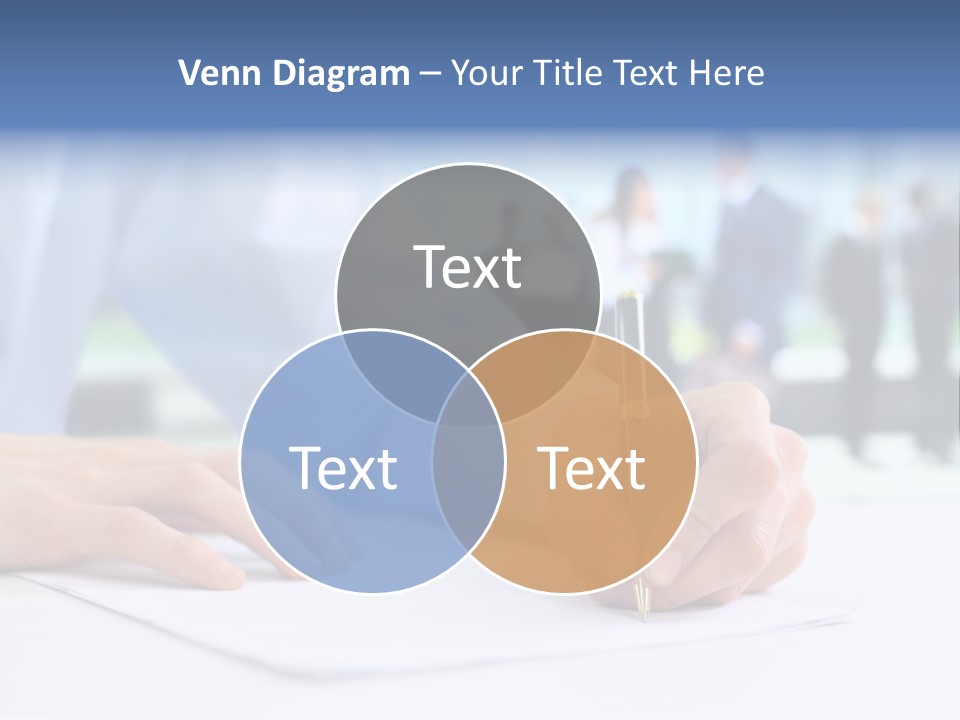 Management Text Hand PowerPoint Template