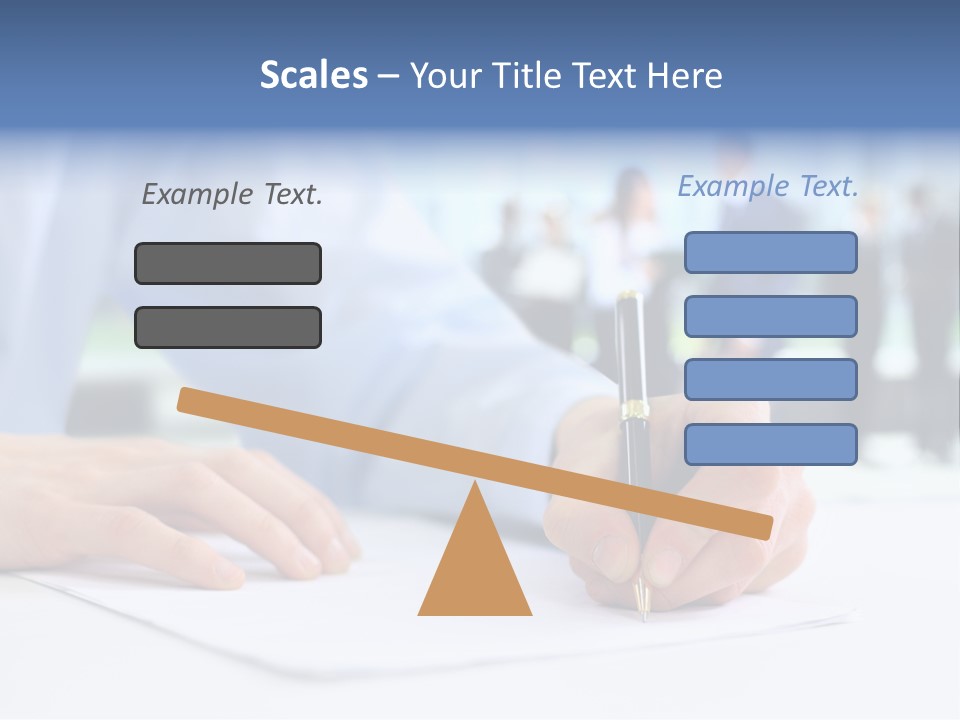 Management Text Hand PowerPoint Template