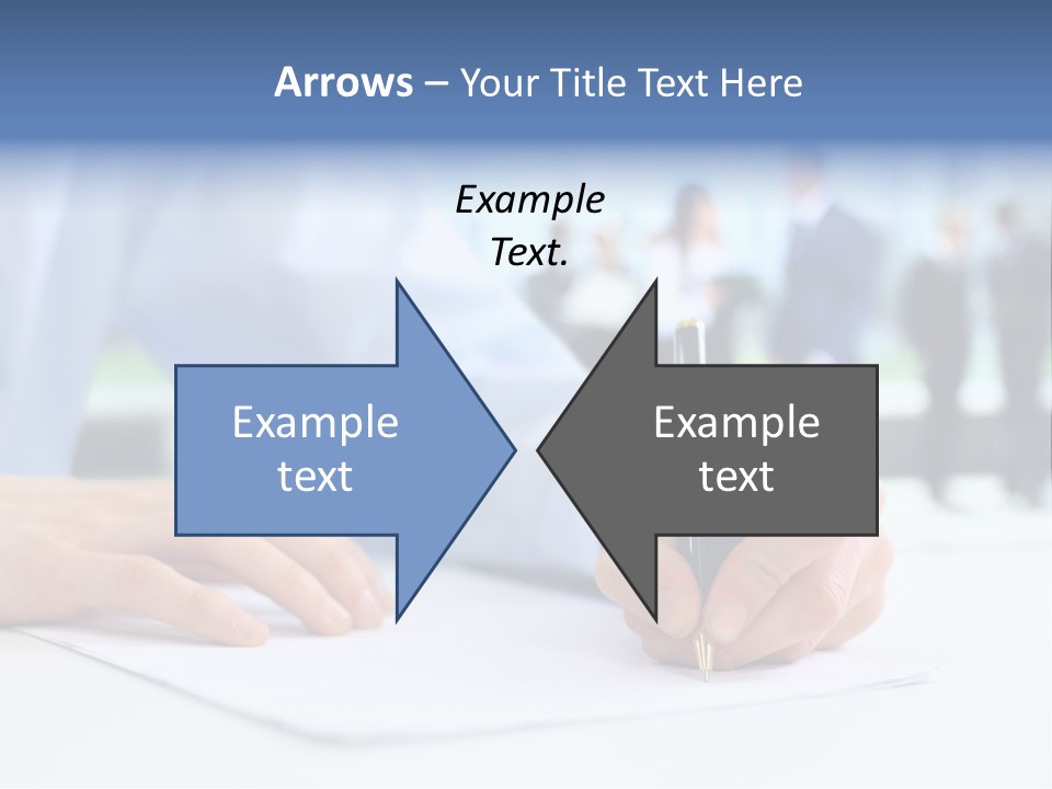 Management Text Hand PowerPoint Template