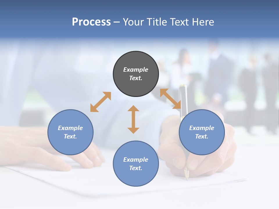 Management Text Hand PowerPoint Template
