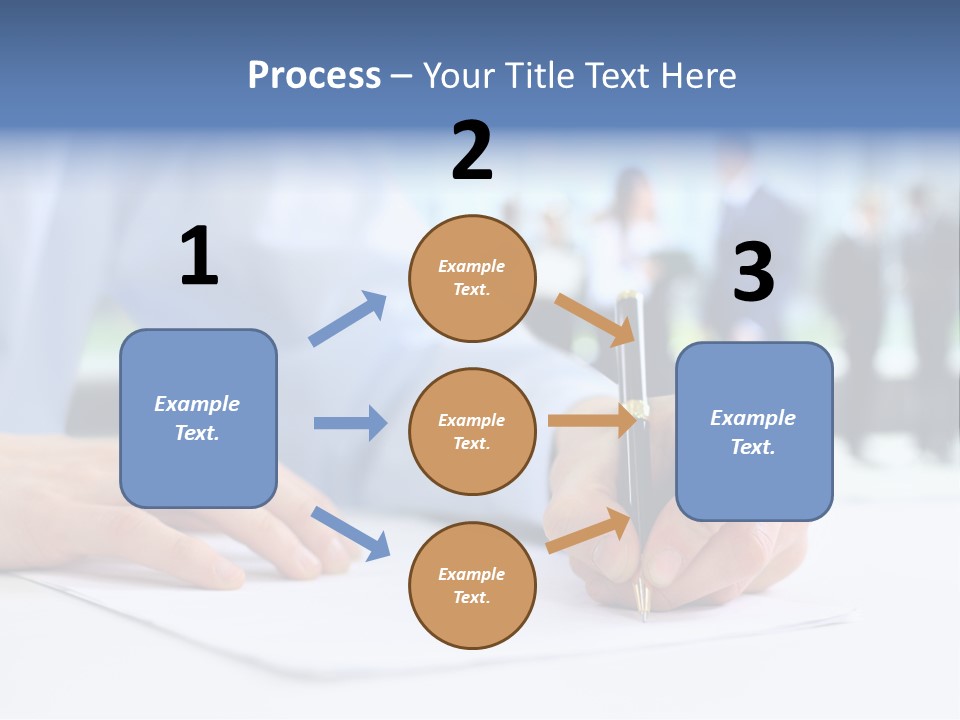 Management Text Hand PowerPoint Template