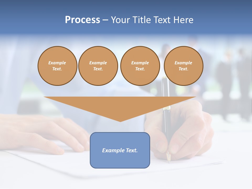 Management Text Hand PowerPoint Template