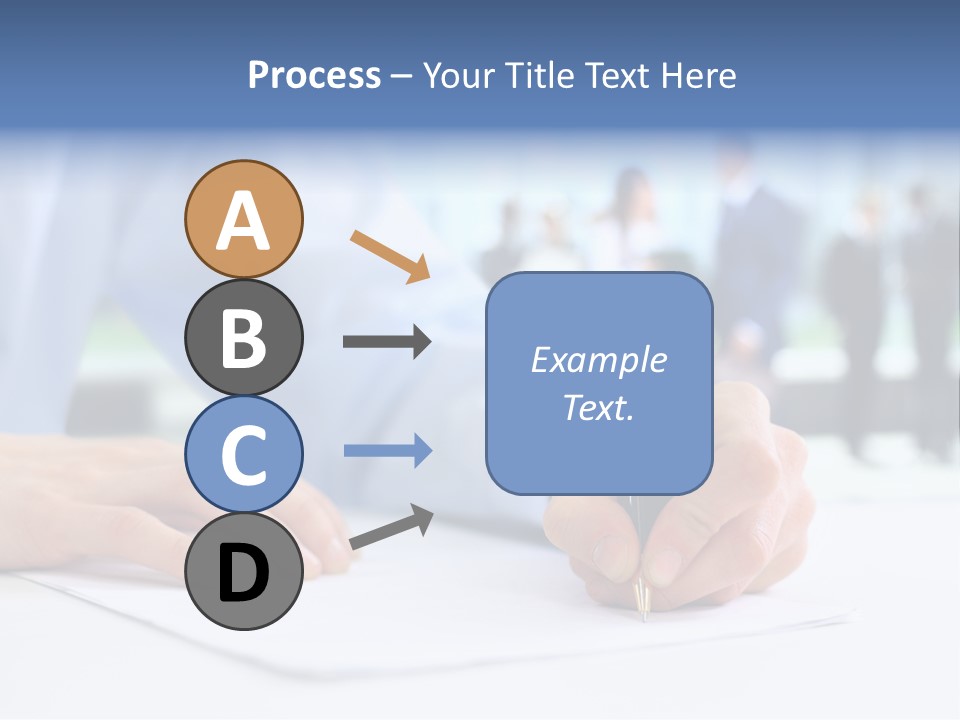 Management Text Hand PowerPoint Template