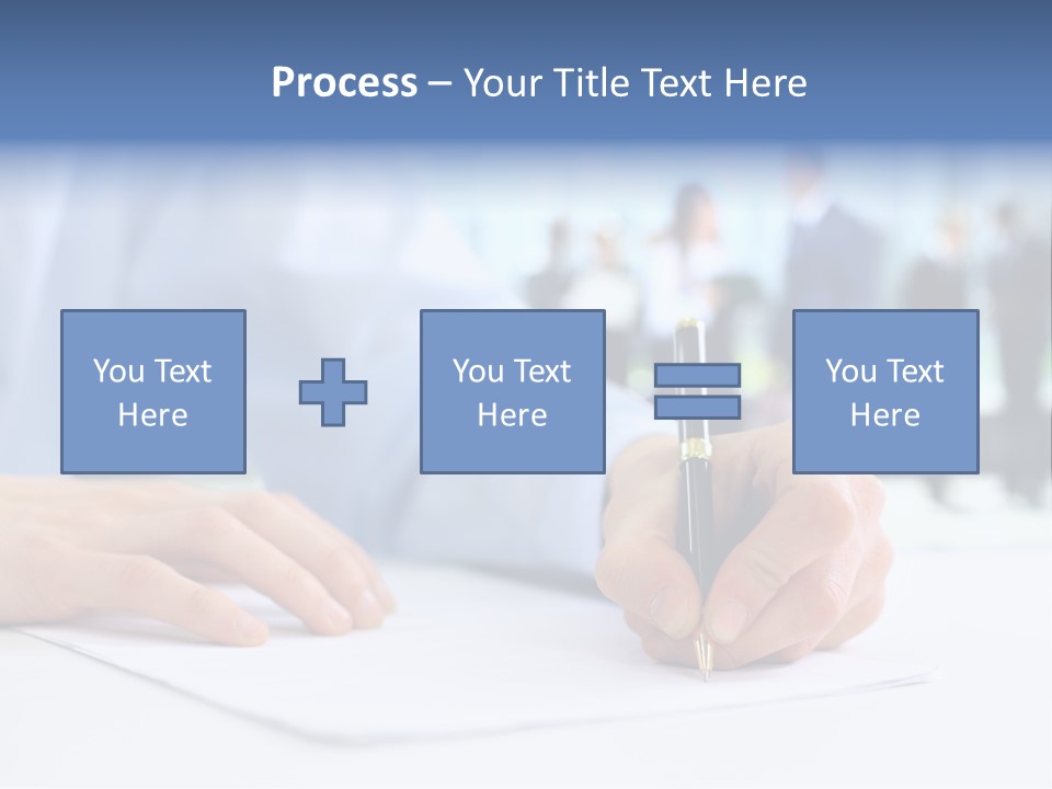 Management Text Hand PowerPoint Template