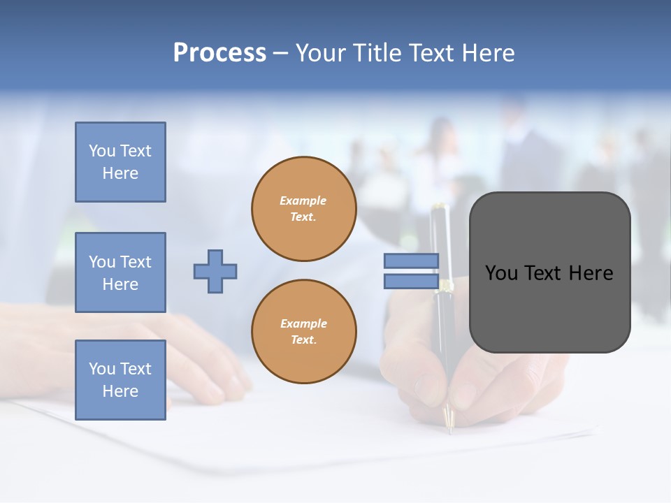 Management Text Hand PowerPoint Template